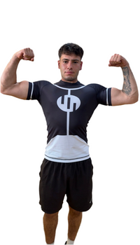 Black & White Conquest Compression Shirt