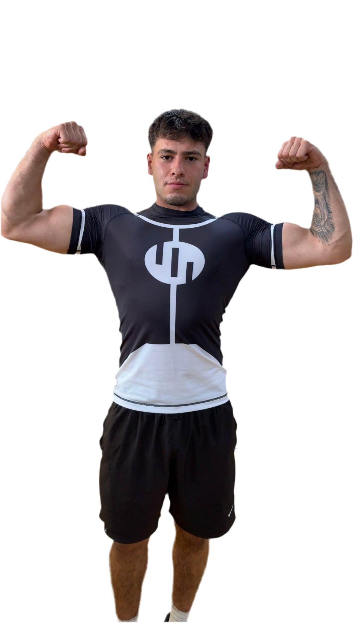 Black & White Conquest Compression Shirt